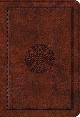 ESV Large Print Compact Bible, Red Letter (TruTone, Brown, Mosaic Cross Design) 