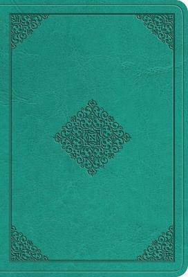 ESV Value Large Print Compact Bible TruTone, Teal, Ornament Design