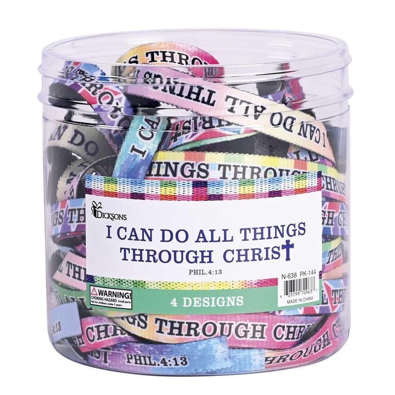 Woven Bracelet Assortment I Can Do All Things Single