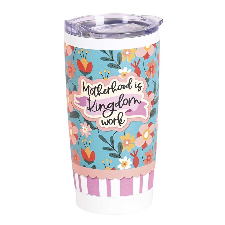 Tumbler Motherhood Is Kingdom Work White (03/25)