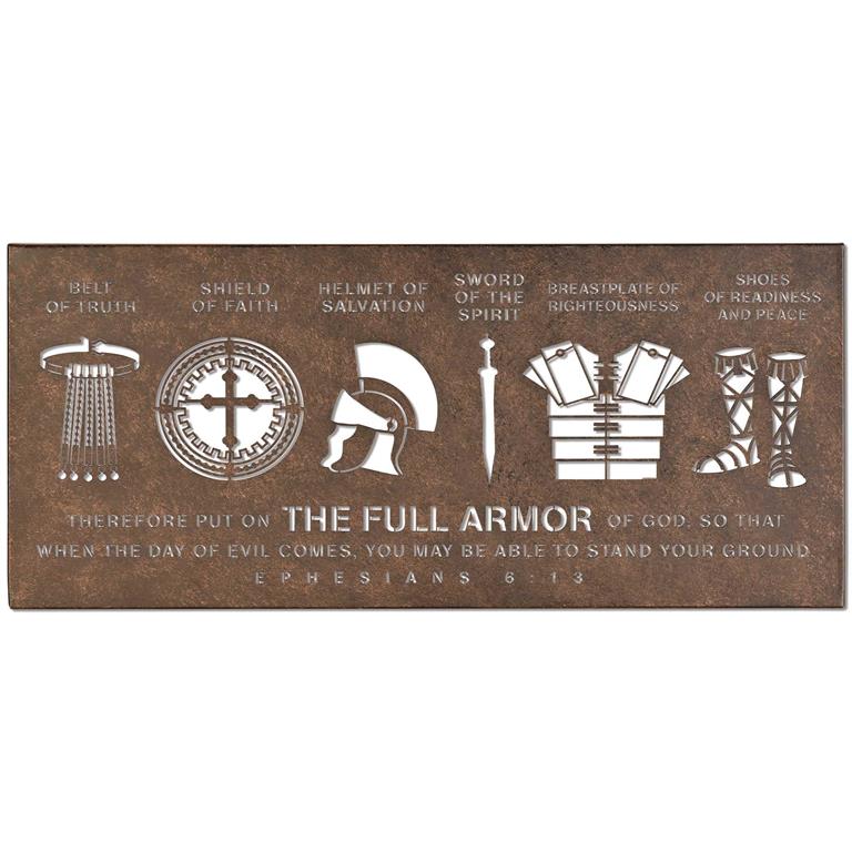 Wall Plaque Metal Armour of God (03/25)