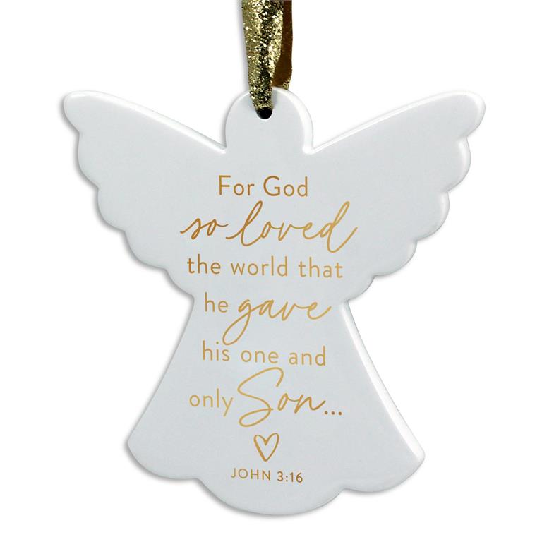 Angel Ornament God So Loved 