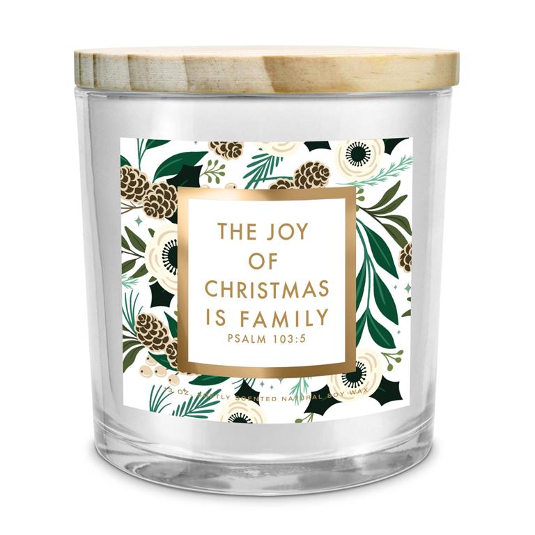 Candle Joy of Christmas Is Family 