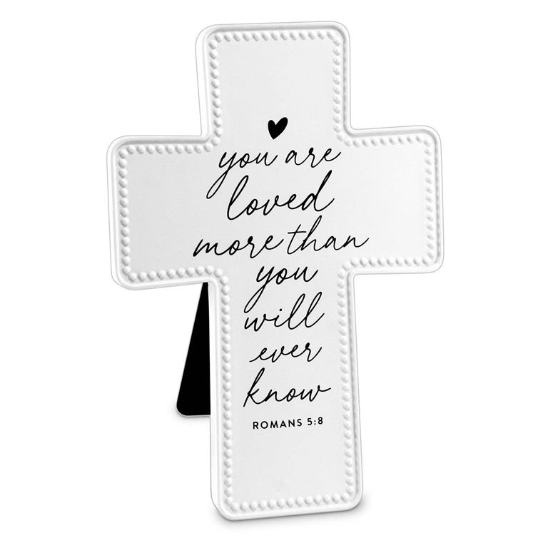 Tabletop Cross You Are Love White with Border (04/25)