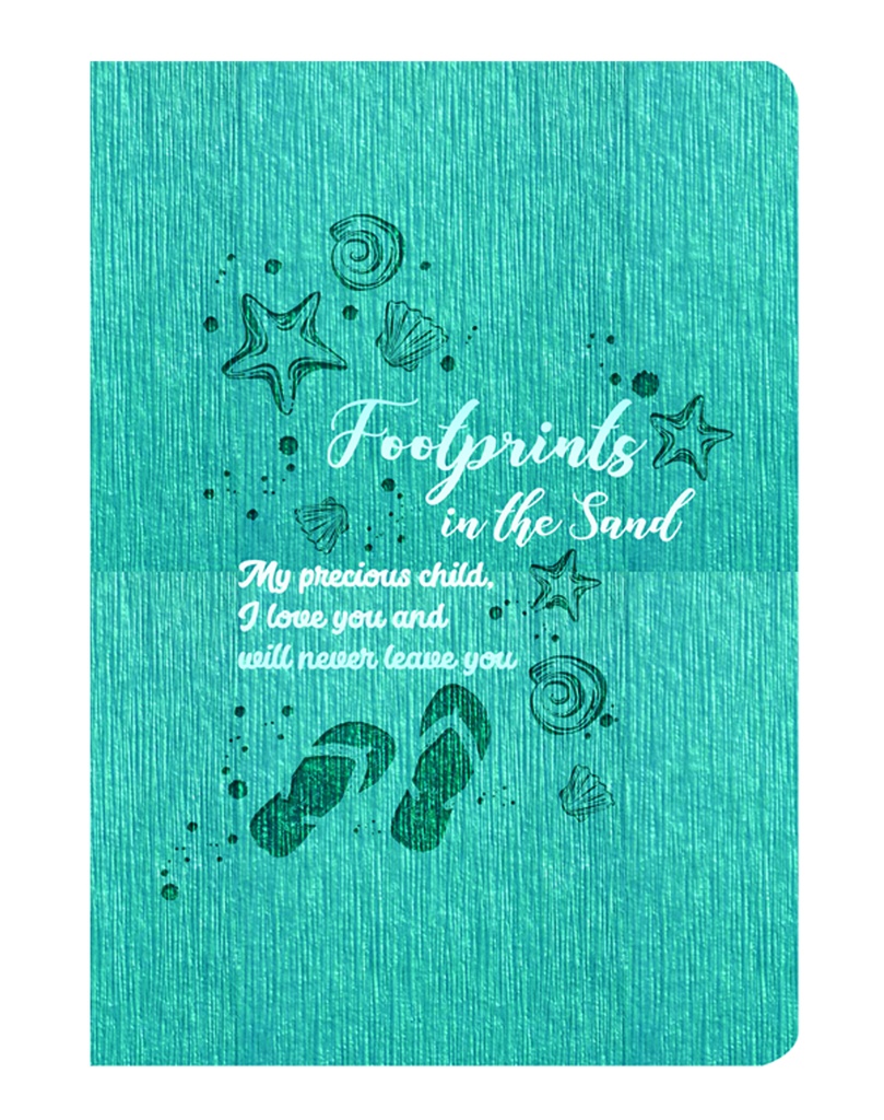 Journal Footprints In The Sand Turquoise Two Tone (08/25)
