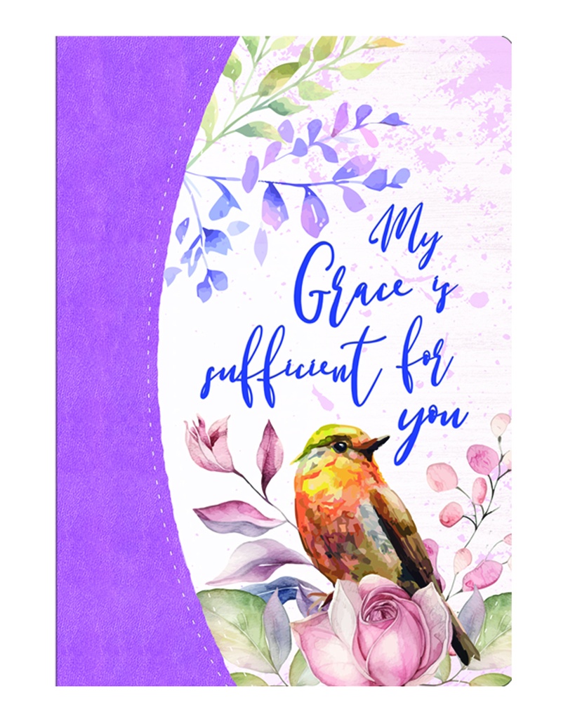 Journal My Grace Is Sufficient For You Purple Two Tone (08/25)
