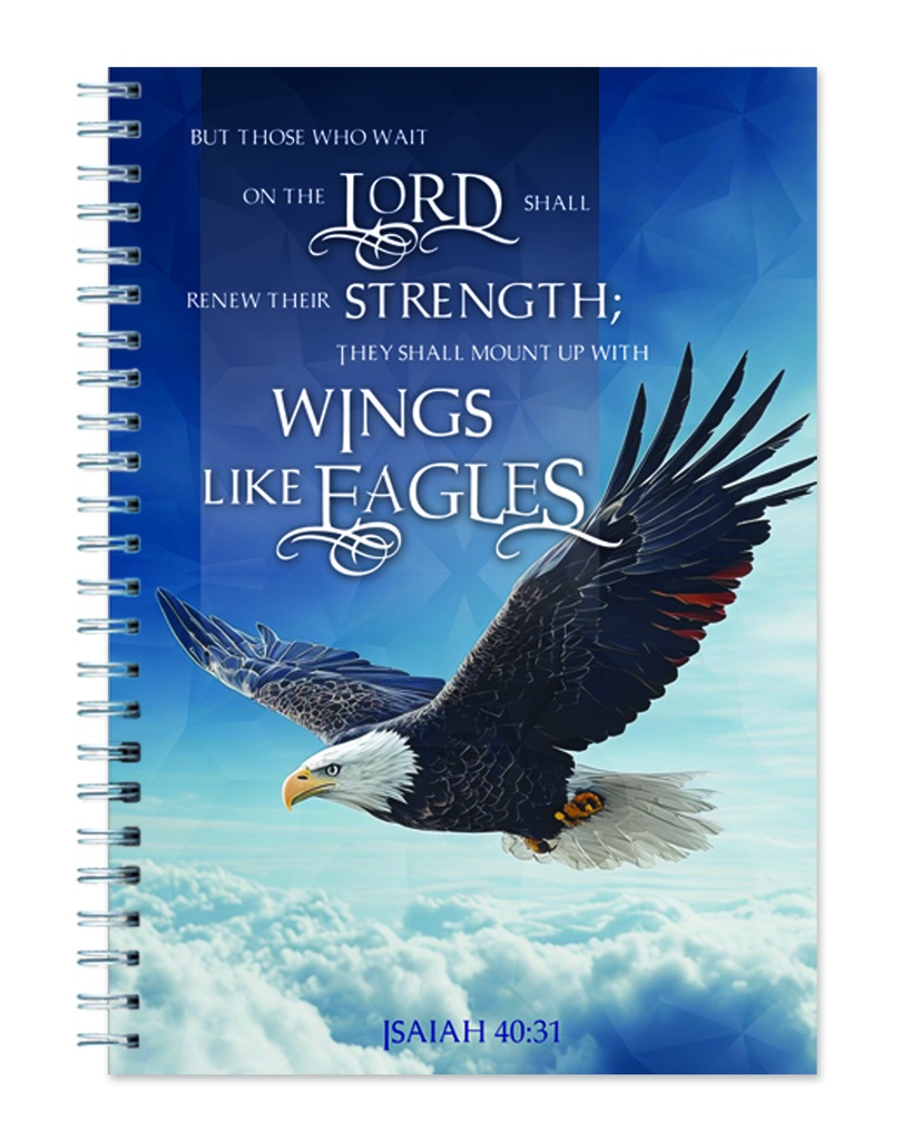 Journal On Wings Likes Eagles Wire-O Hard Cover (08/25)