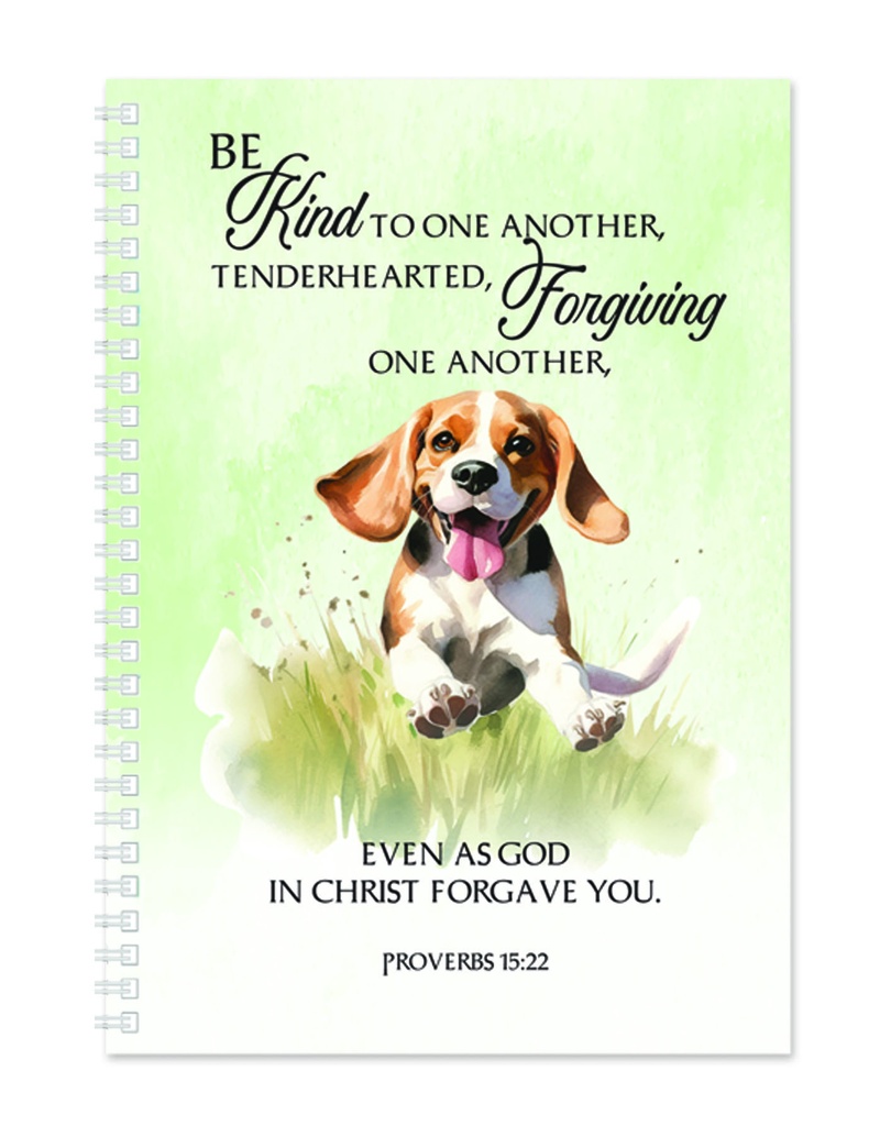 Journal Be Kind To One Another Puppy Wirebound 