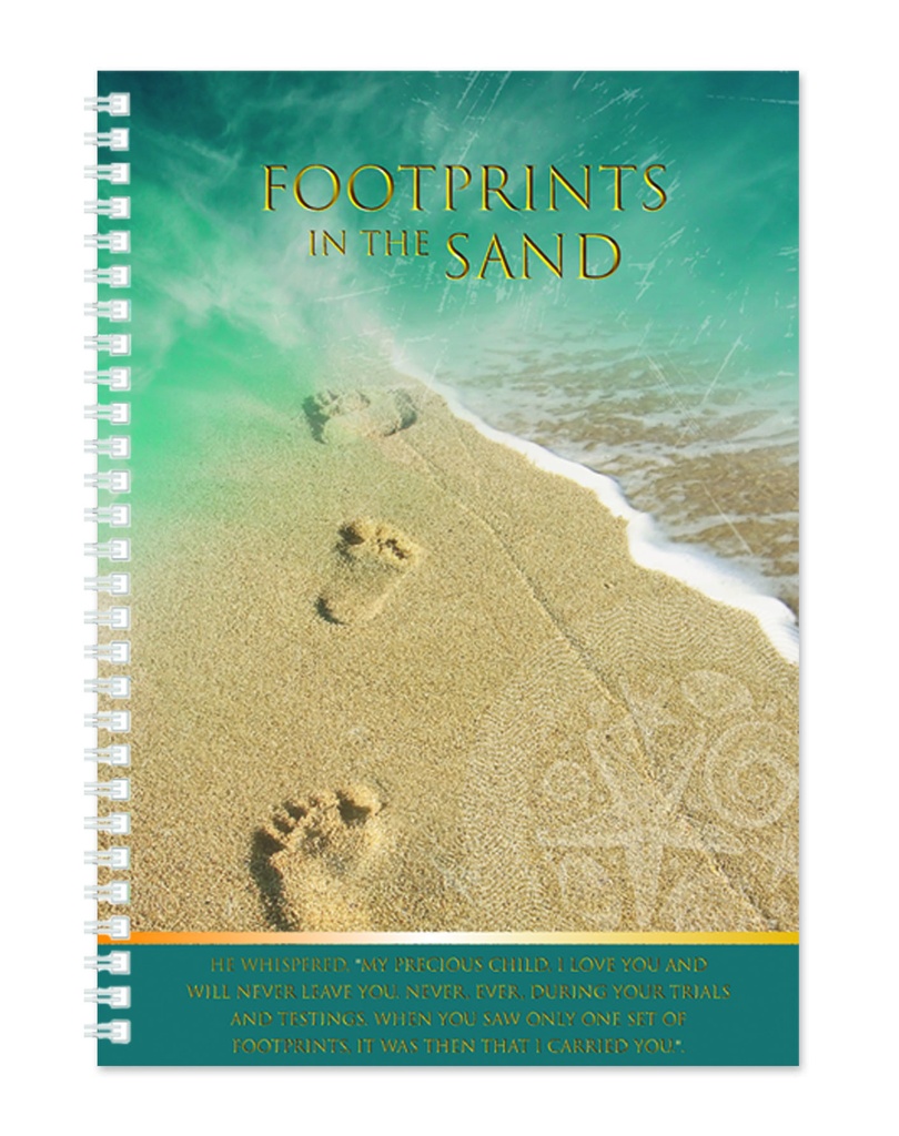 Journal Footprints In The Sand Wirebound 