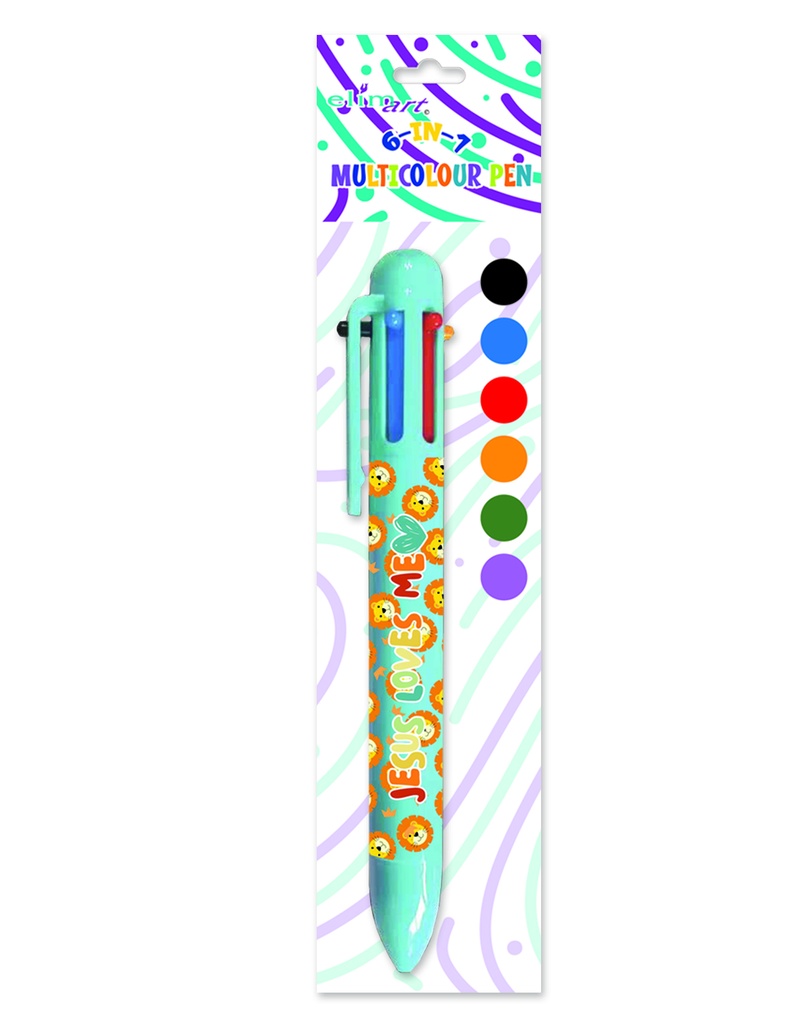 Multicolour Ball Pen Blue 6 In 1 