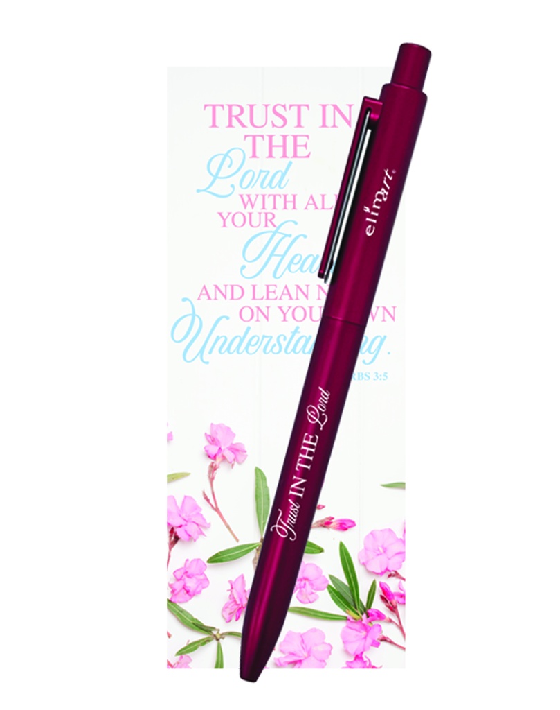 Gel Pen Trust In The Lord With Bookmark (08/25)