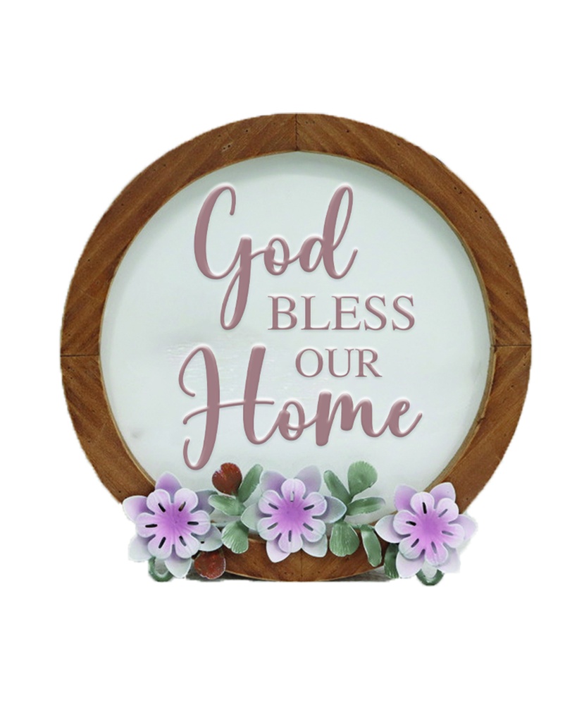 Home Décor God Bless Our Home Floral 