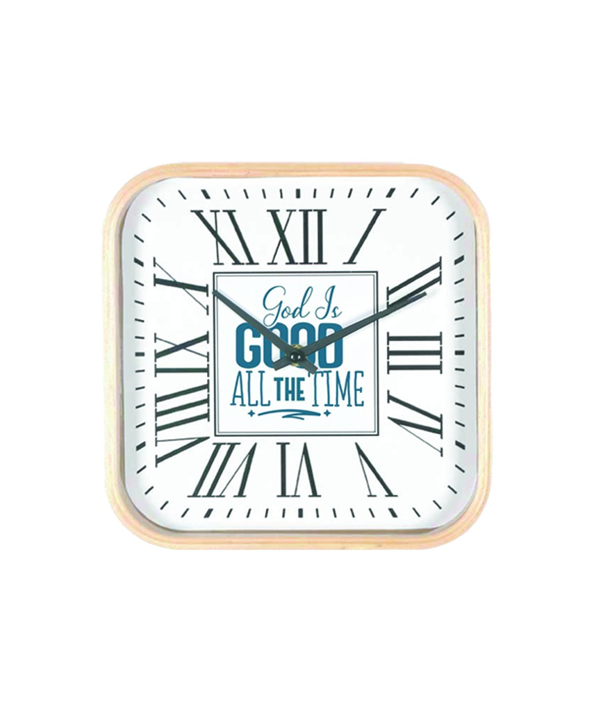 Wall Clock God Is Good All The Time 23cm (08/25)