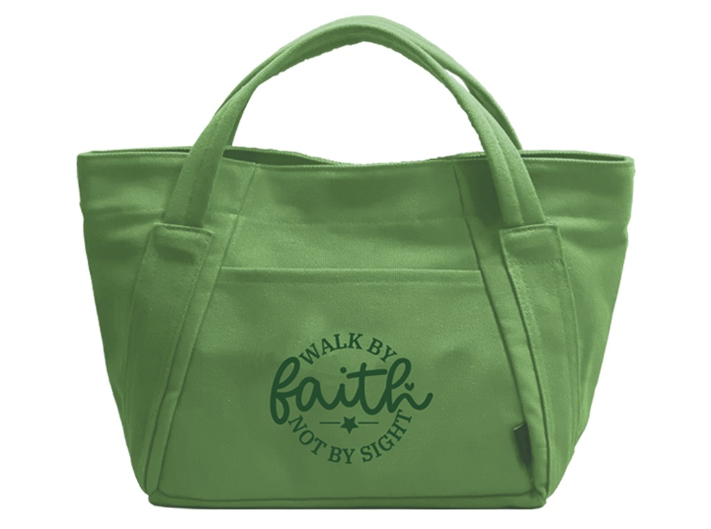 Canvas Bag Walk By Faith Not By Sight Army Green (08/25)