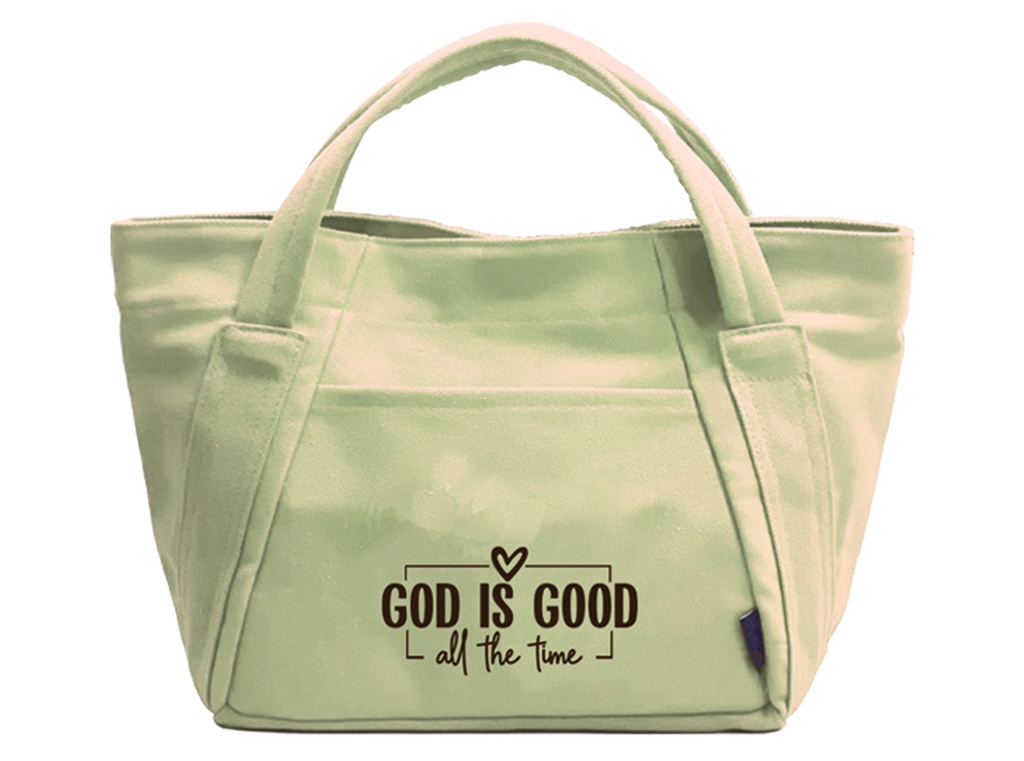 Canvas Bag God Is Good All The Time Khaki (08/25)