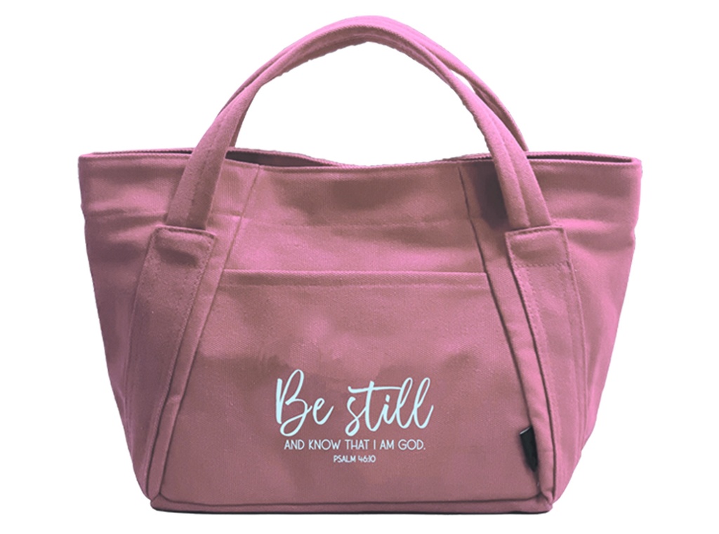 Canvas Bag Be Still and Know That I Am God Pink (08/25)