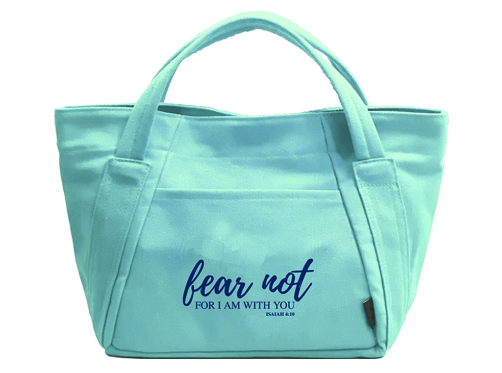 Canvas Bag Fear Not For I Am With You Light Blue (08/25)