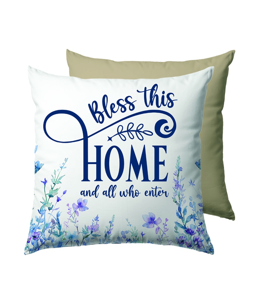Cushion Case Bless This home Floral (08/25)