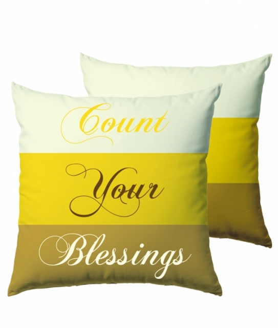 Cushion Cover Count Your Blessings 3 Layer Colour Yellow (08/25)
