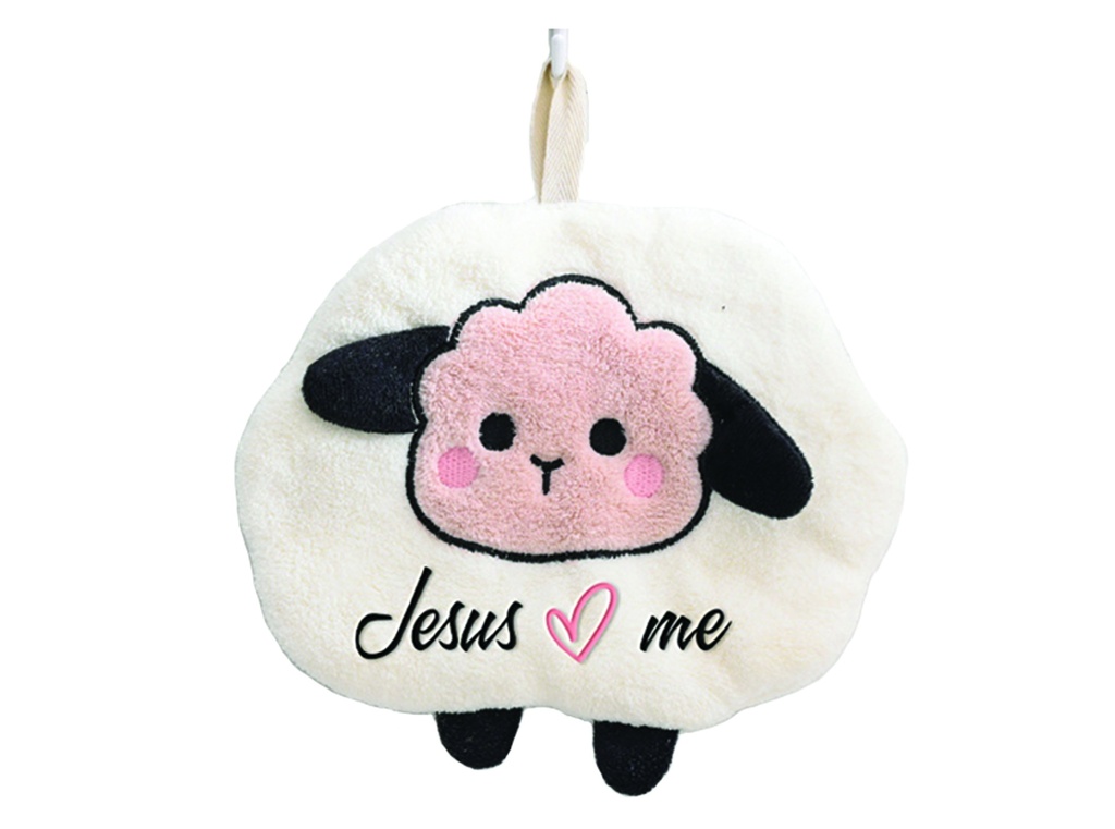 Hand Towel Jesus Loves Me Sheep 