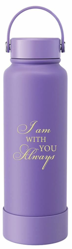 Tumbler Bottle I Am With You Always Purple 