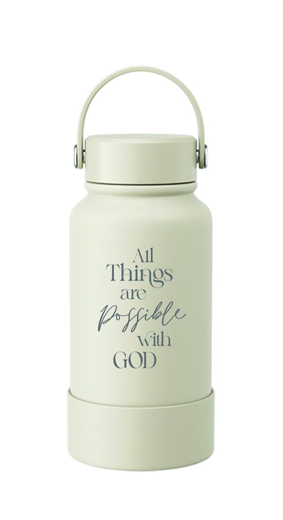 Tumbler Bottle Short All Things Are Possible Creamy White (08/25)