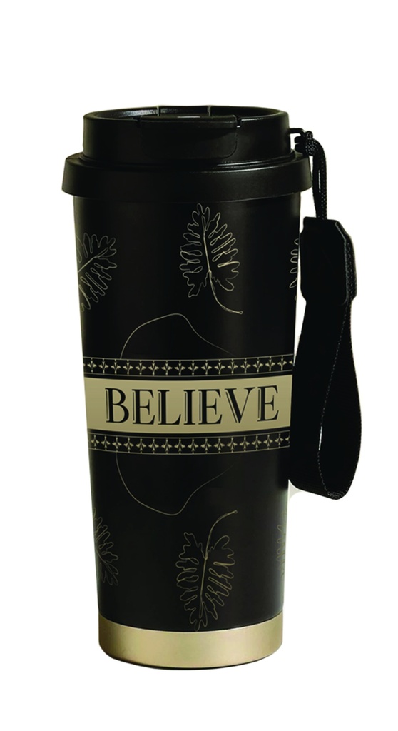 Tumbler Mug Tall Believe Black