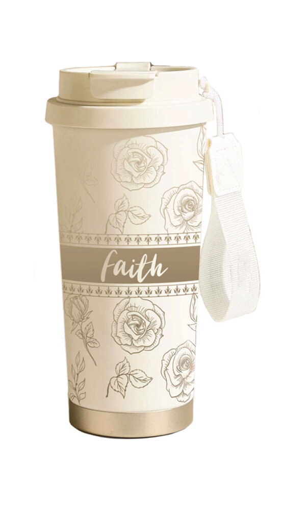 Tumbler Mug Tall Faith Creamy White 