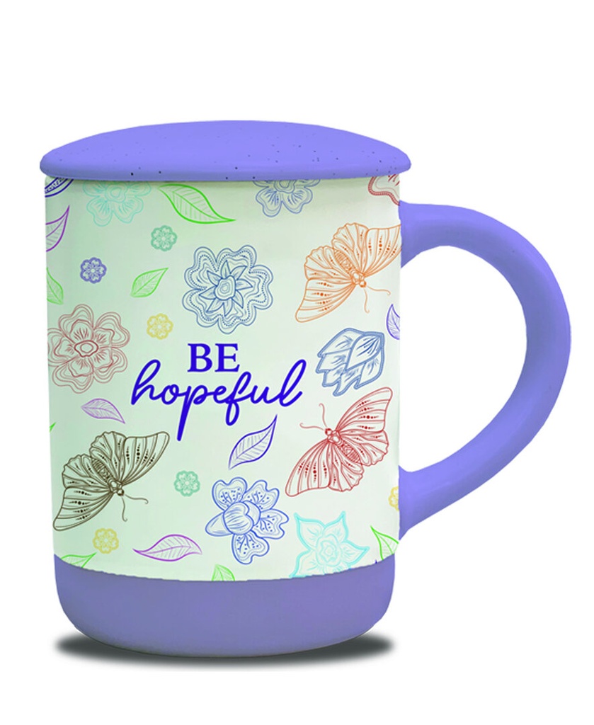 Cover Mug Be Hopeful Purple Butterfly 