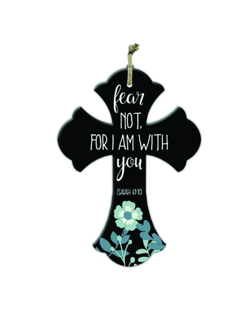 Wall Cross Fear Not For I Am With You Black (08/25)