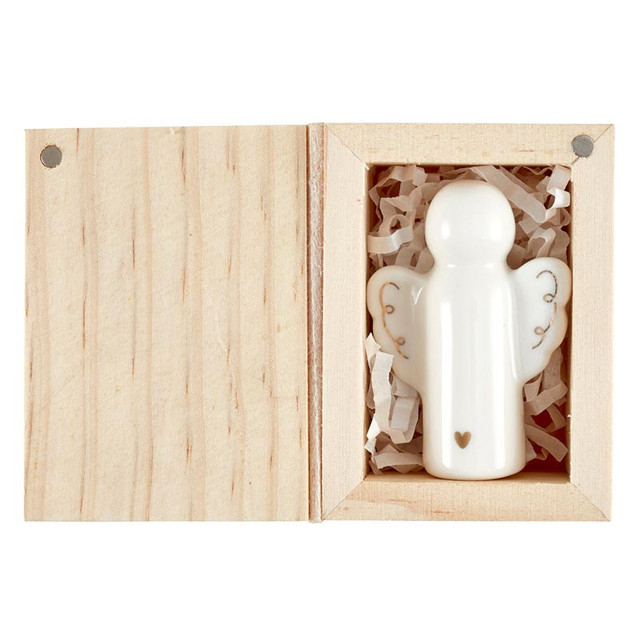 Angel Figurine Peace On Earth In Wood Box (05/25)