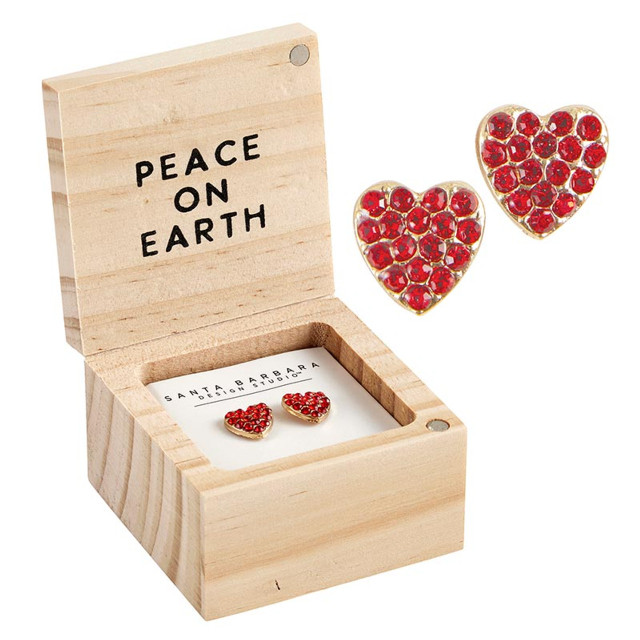 Earrings Joy To The World Hearts Treasure Box (05/25)