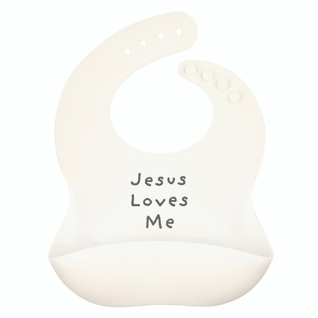 Silicone Bib Jesus Loves Me (05/25)