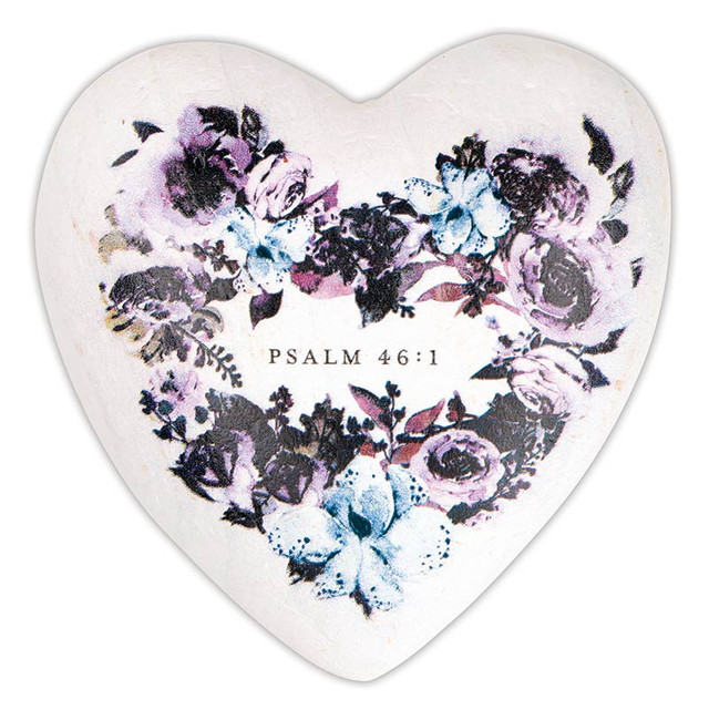 Handheld Heart Refuge and Strength Purple Floral (05/25)