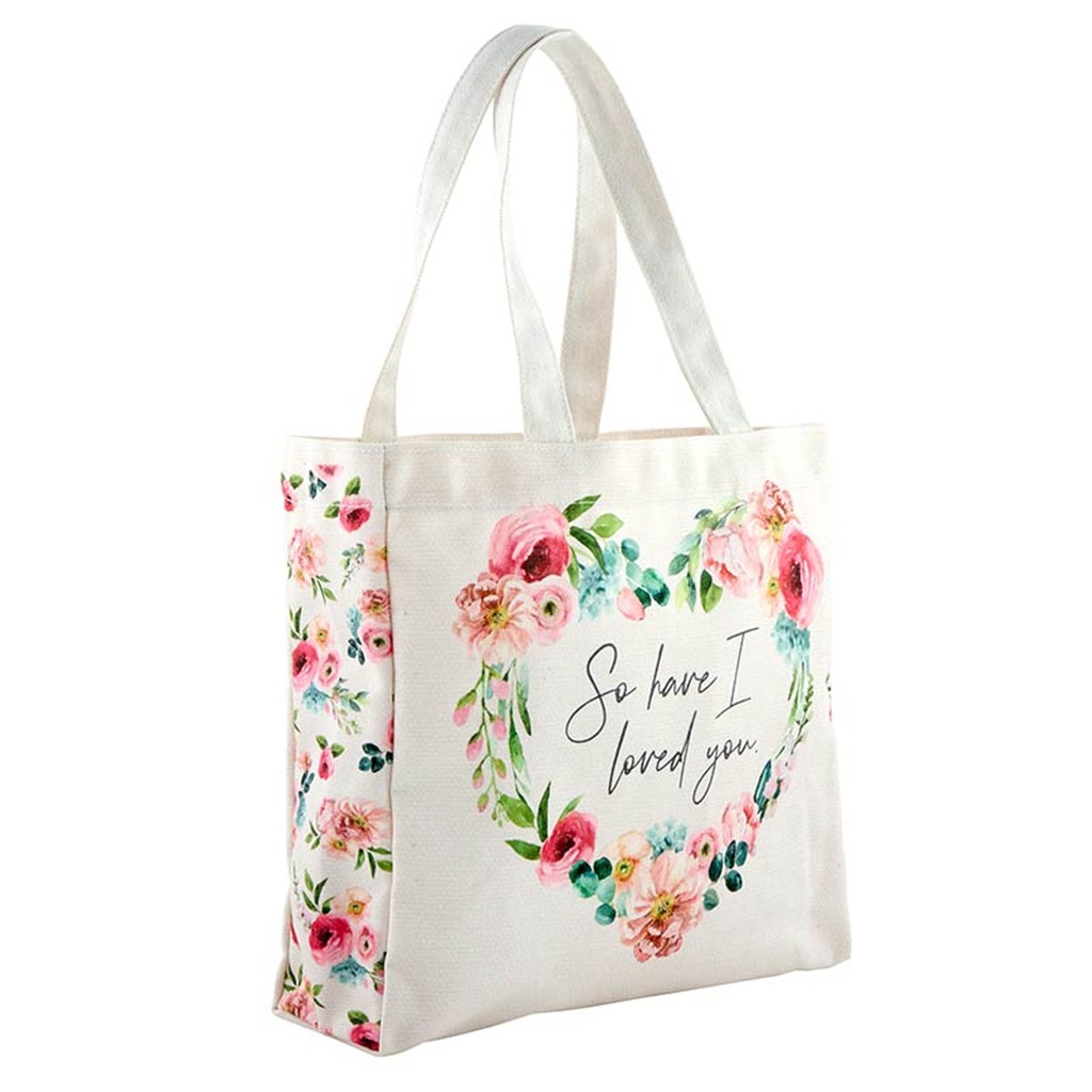 Canvas Tote So Have I Loved You Pink Floral (05/25)