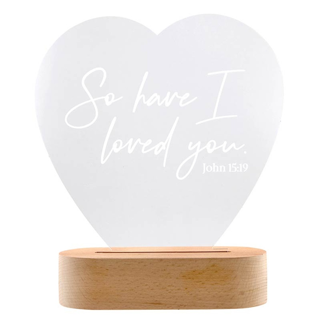 Desk Lamp So Have I Loved You Wood Acrylic (05/25)