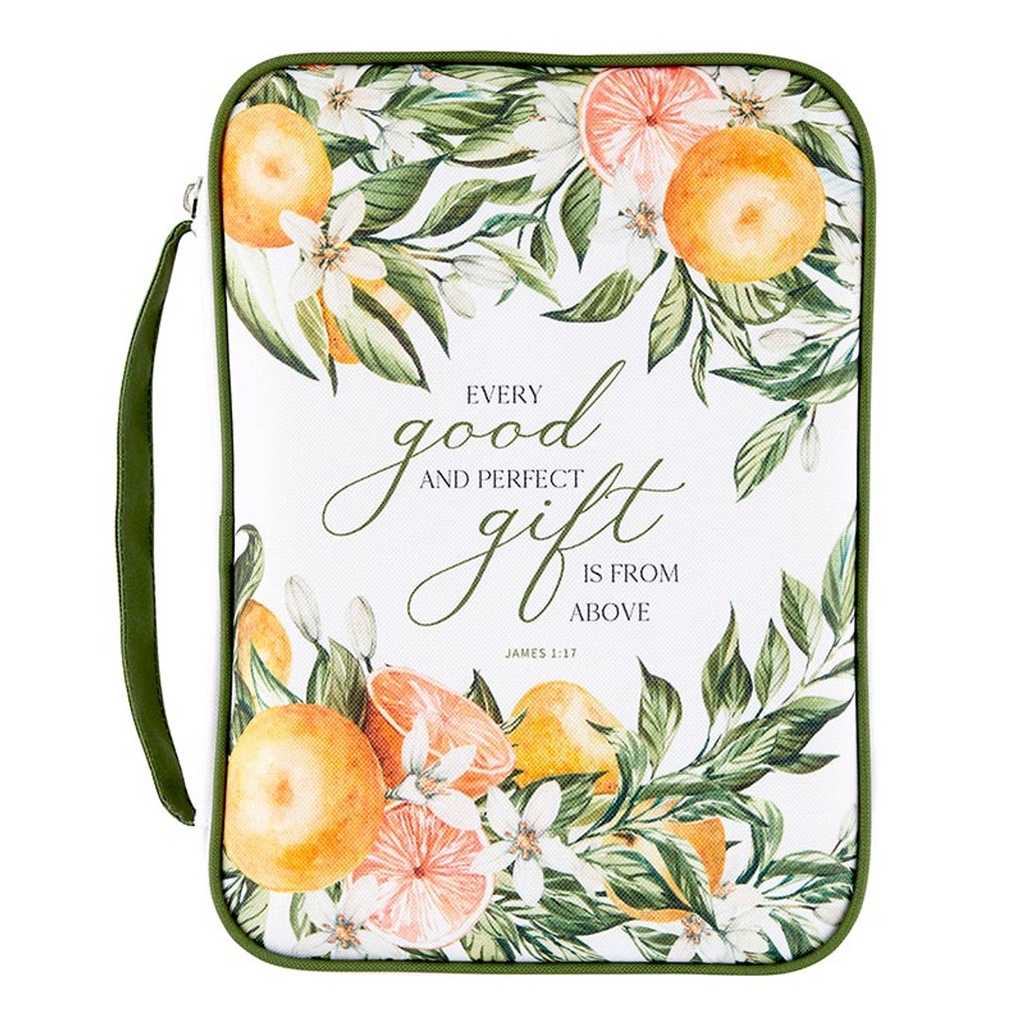 Bible Case Every Good and Perfect Gift Green Floral (05/25)