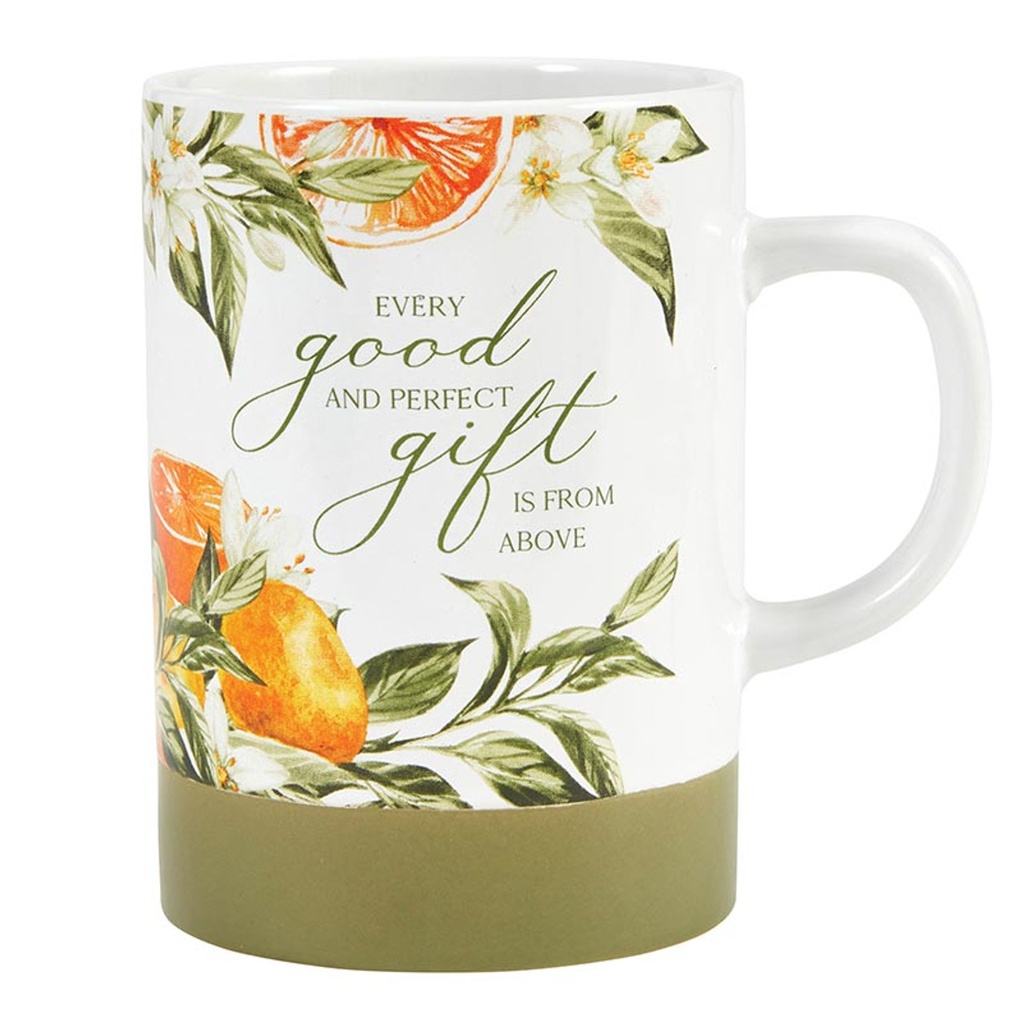 Signature Mug Every Good and Perfect Gift Green Floral (05/25)