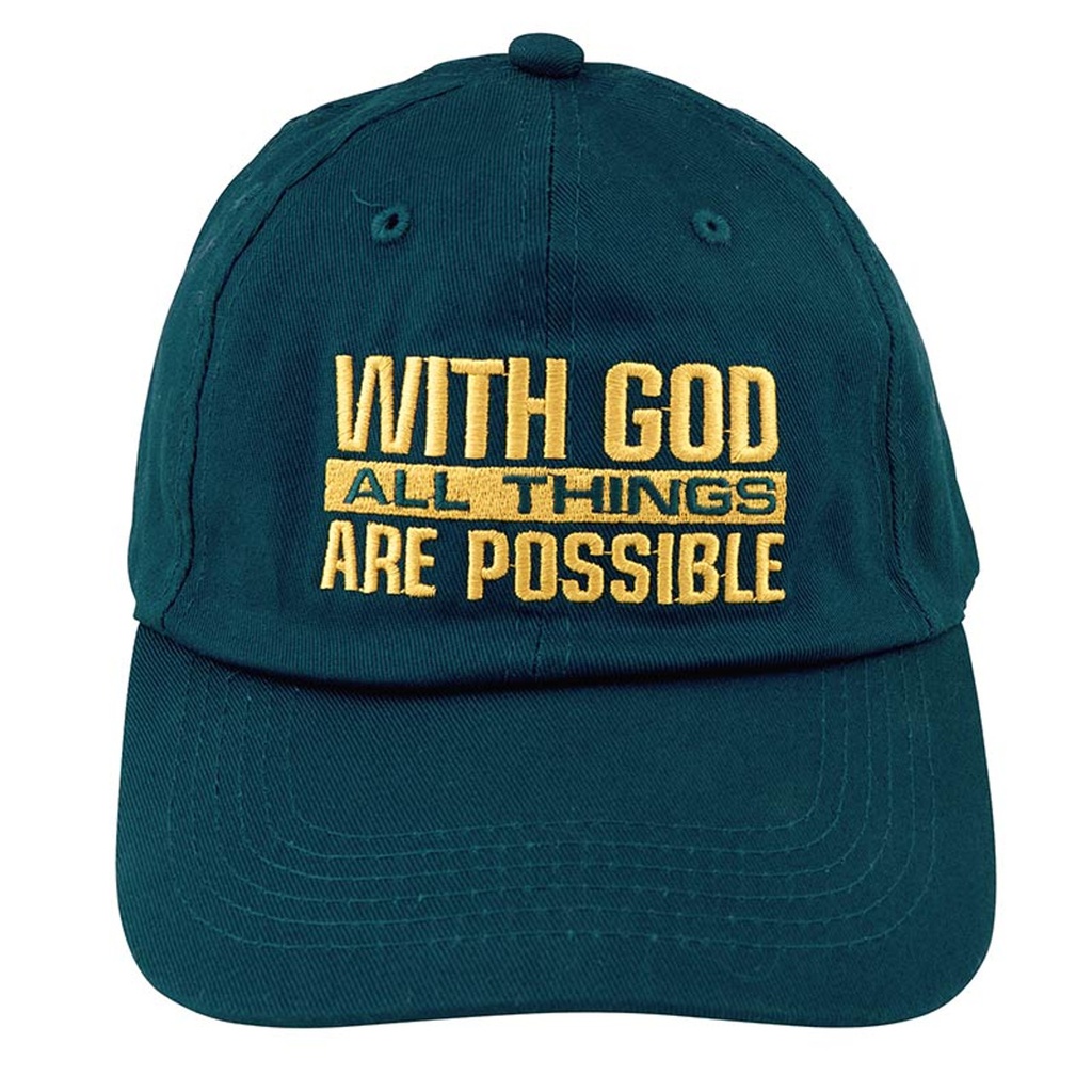 Baseball Cap With God All Things Are Possible Navy (05/25)
