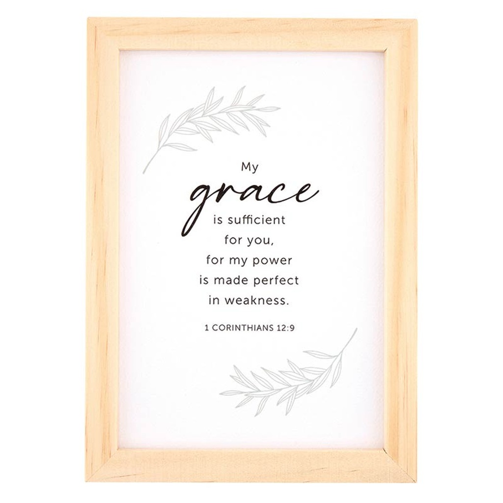 Framed Art My Grace Is Sufficient Wood (05/25)