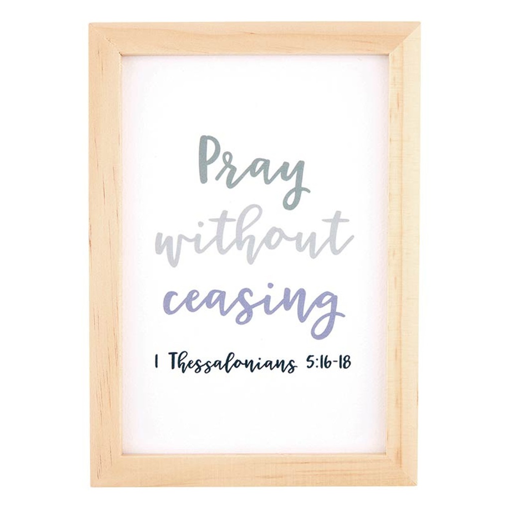 Framed Art Pray Without Ceasing Wood (05/25)