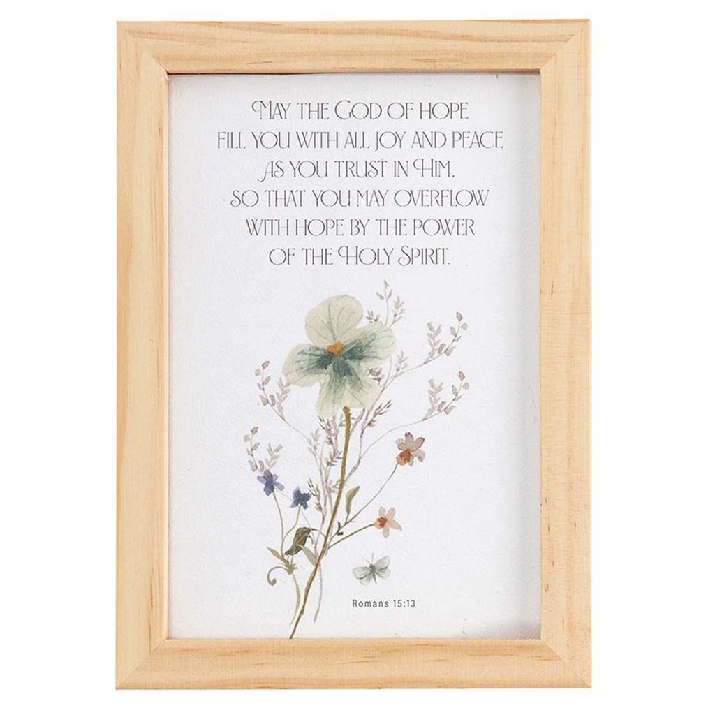 Framed Art May The God of Hope Wood 