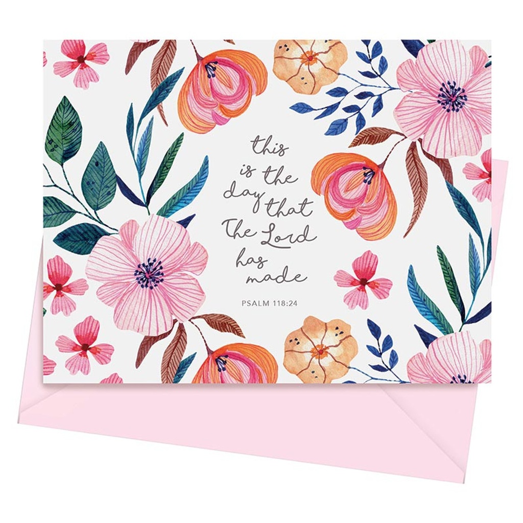 Boxed Card Set This Is The Day Pink Floral (05/25)