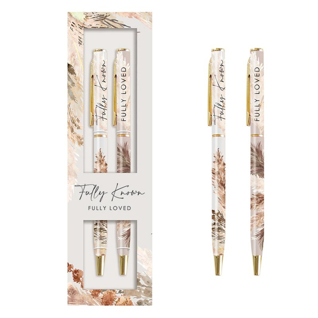Boxed Pen Set Fully Known Fully Loved Brown 2Pc (05/25)