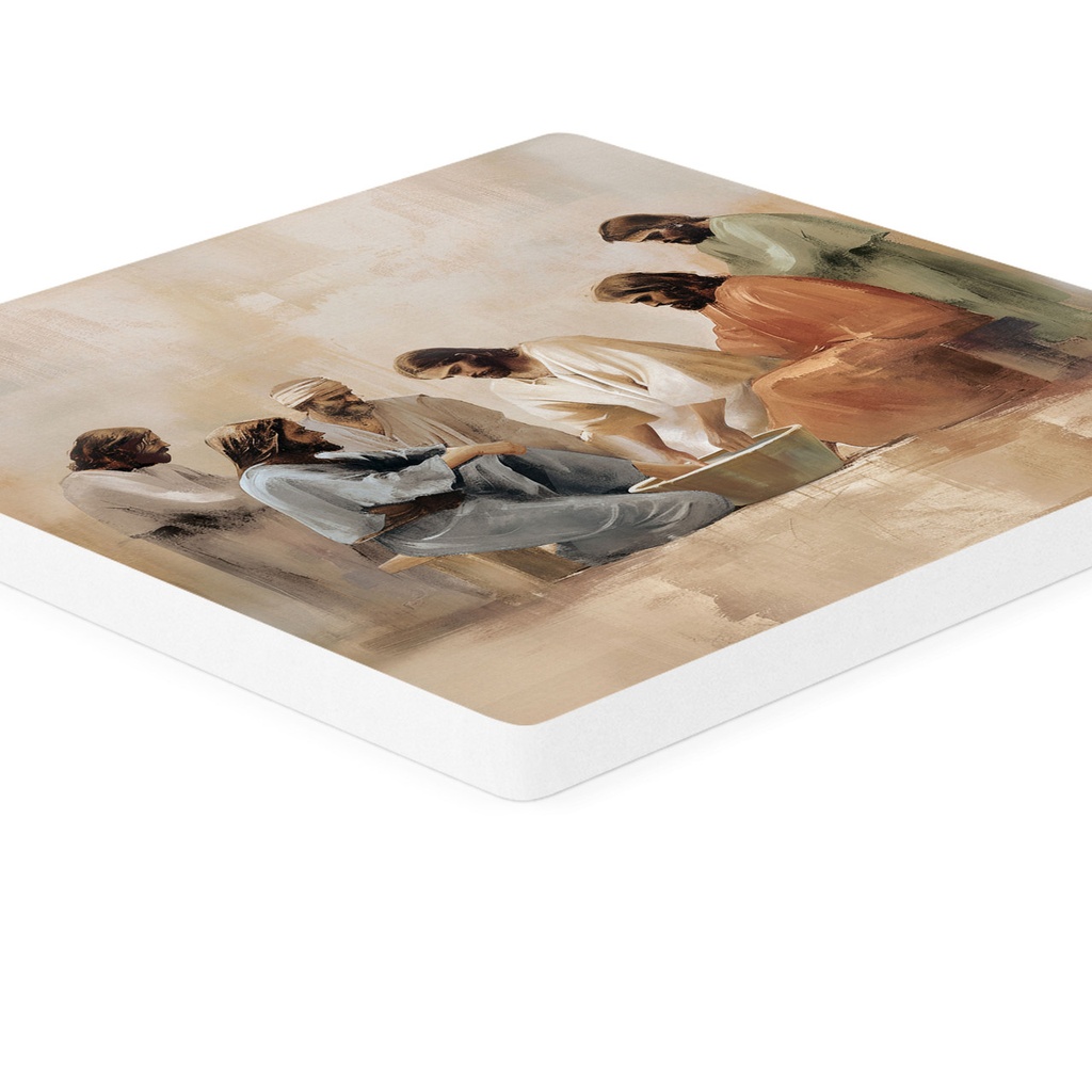 Coaster Jesus Washing Feet (05/25)