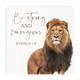 Coaster Be Strong and Courageous Lion Ceramic 