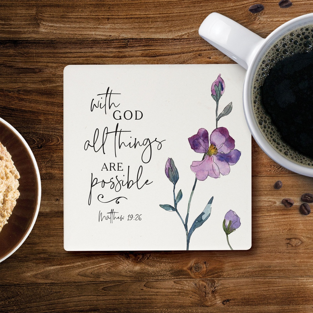 Coaster With God All Things Are Possible Ceramic (05/25)