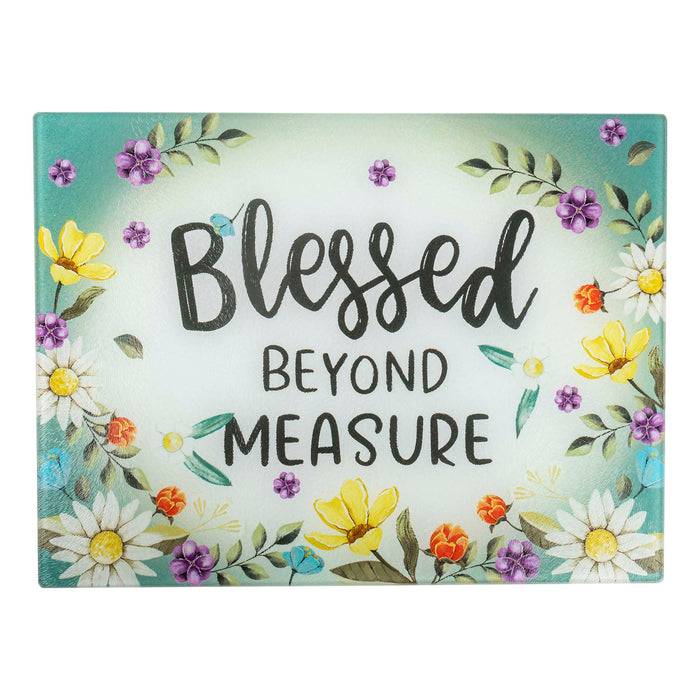 Glass Cutting Board Blessed Beyond Measure (05/25)