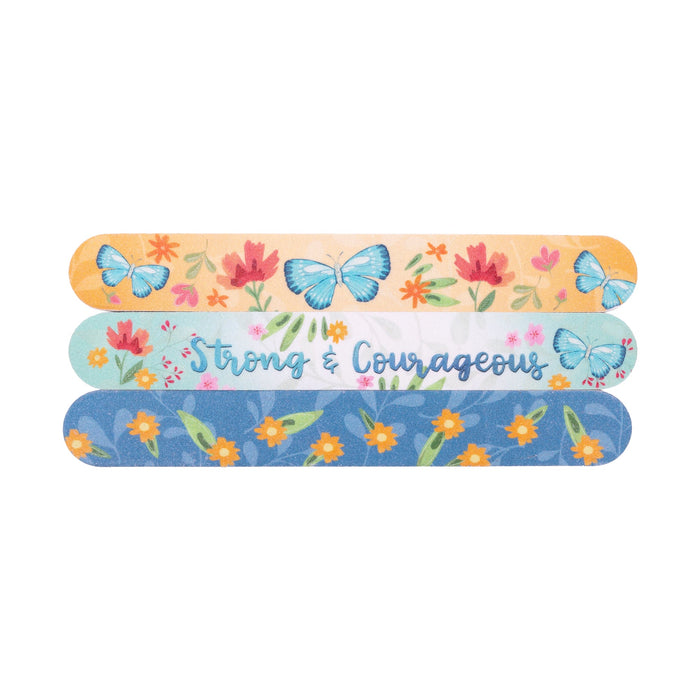 Emery Board Set Strong & Courageous 3Pc 