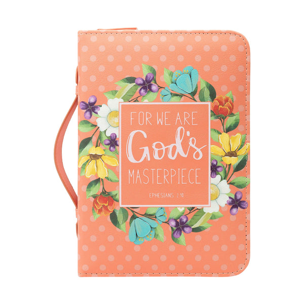 Bible Case Large God's Masterpiece Orange (05/25)